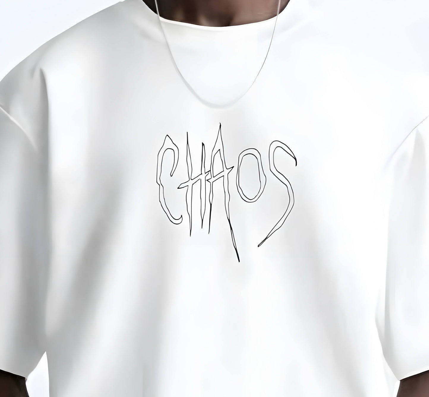 Premium High Quality Graphic Tee -- White Chaos