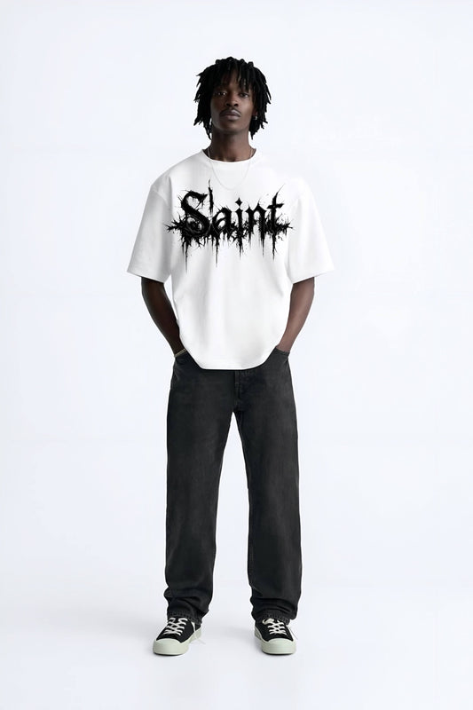 Premium High Quality Graphic Tee -- White Saint