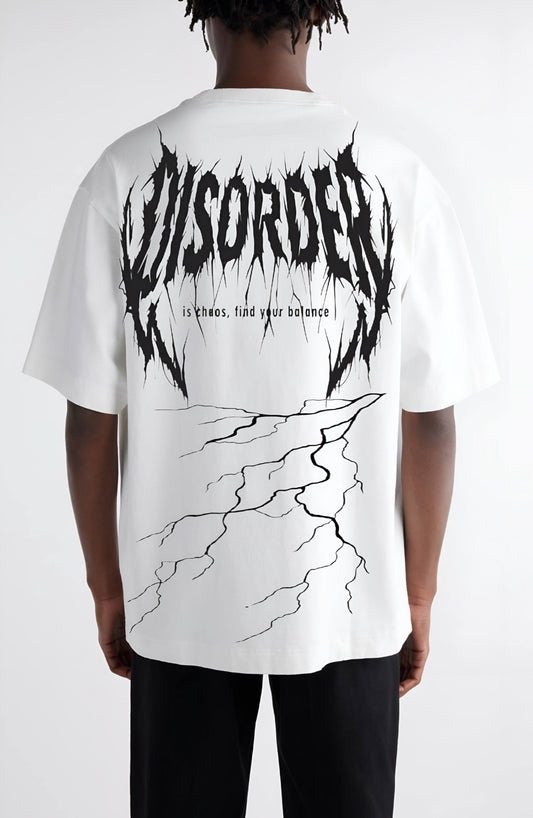Premium High Quality Graphic Tee -- White Disorder