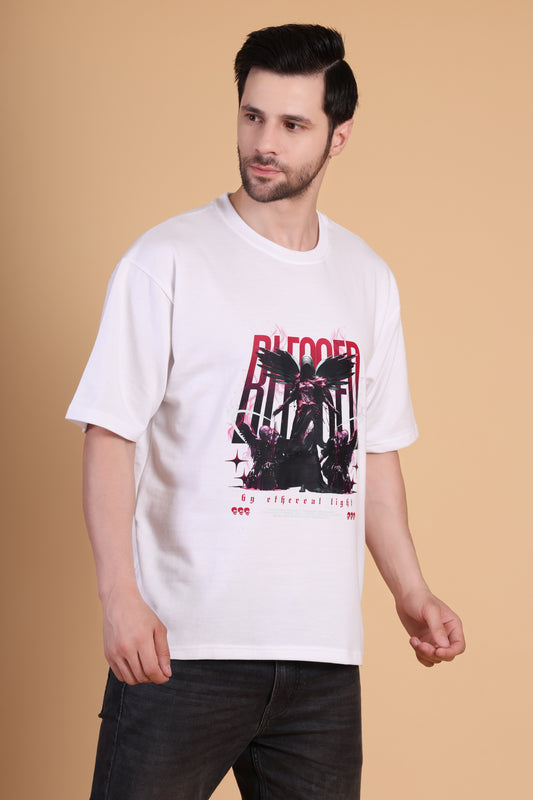 Premium High Quality Graphic Tee -- White Blessed