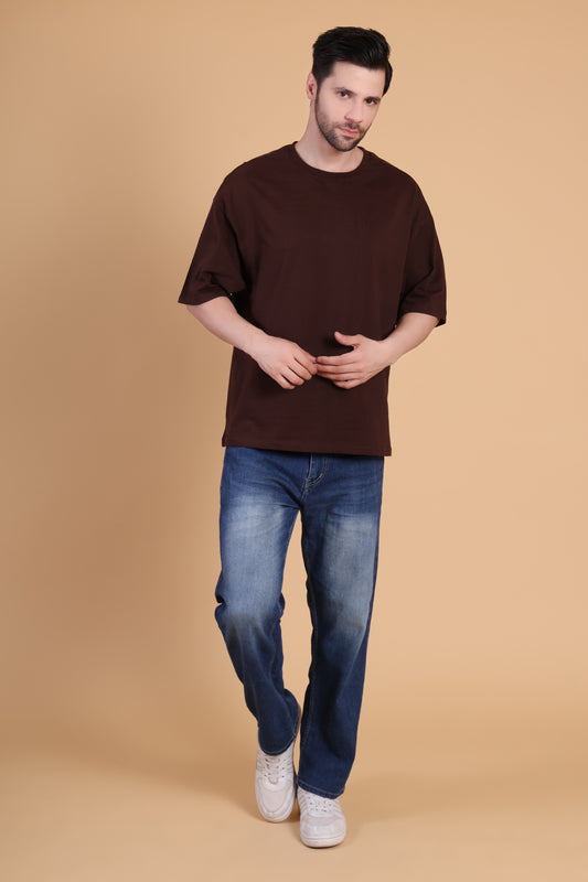 Premium High Quality Plain Tee --Brown