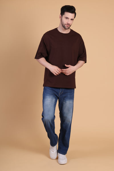 Premium High Quality Plain Tee --Brown