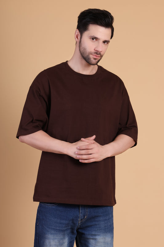 Premium High Quality Plain Tee --Brown