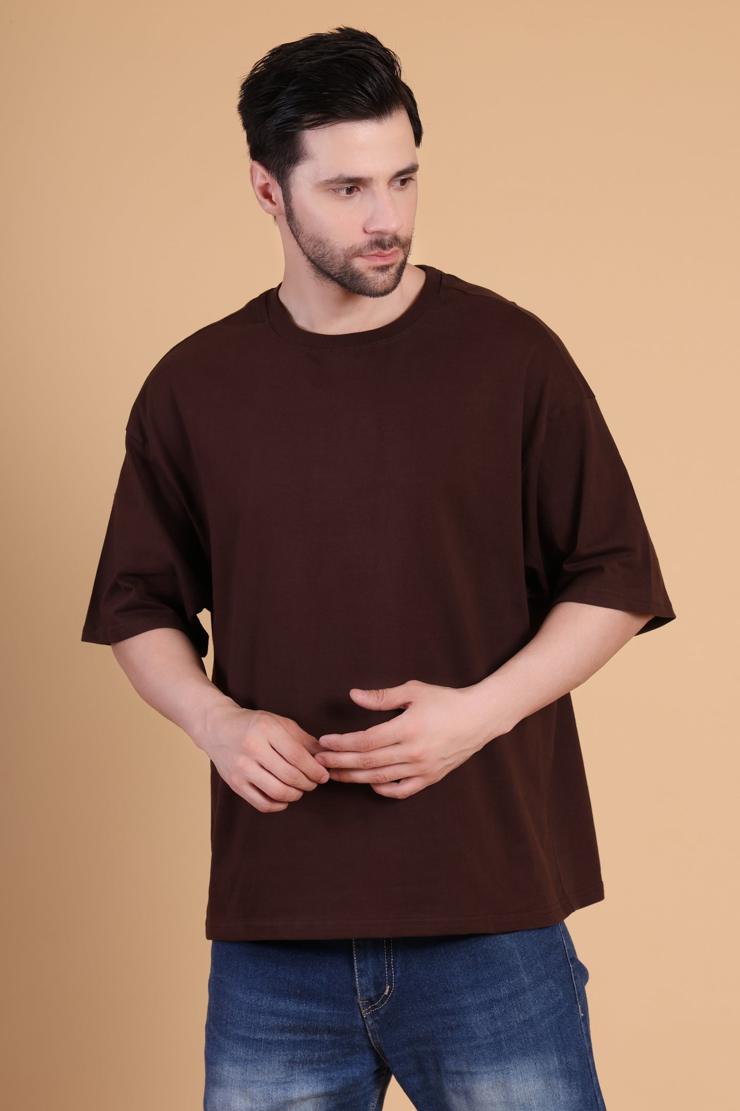 Premium High Quality Plain Tee --Brown