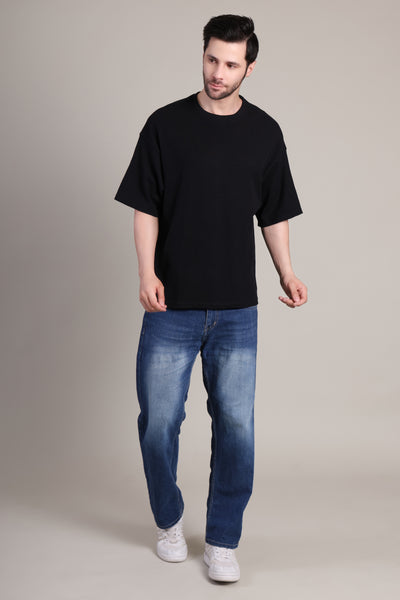 Premium Quality Textured Tee-Black