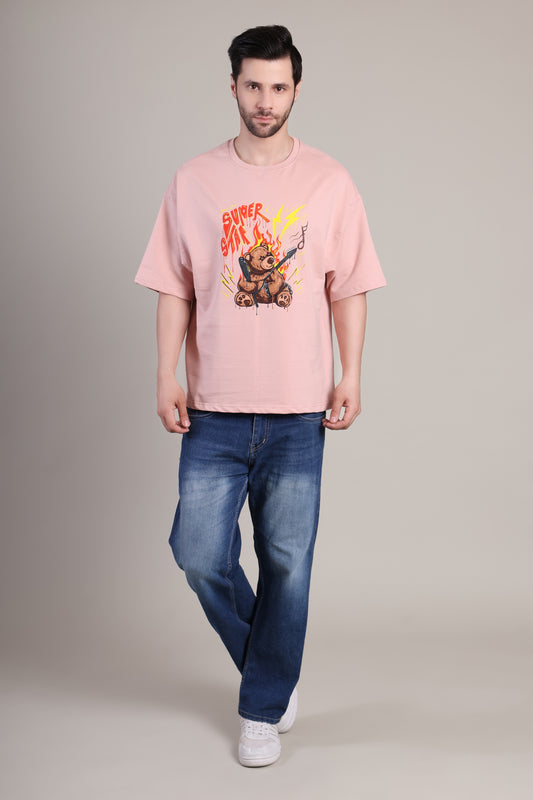 Premium High Quality Graphic Tee -- Pink Bear
