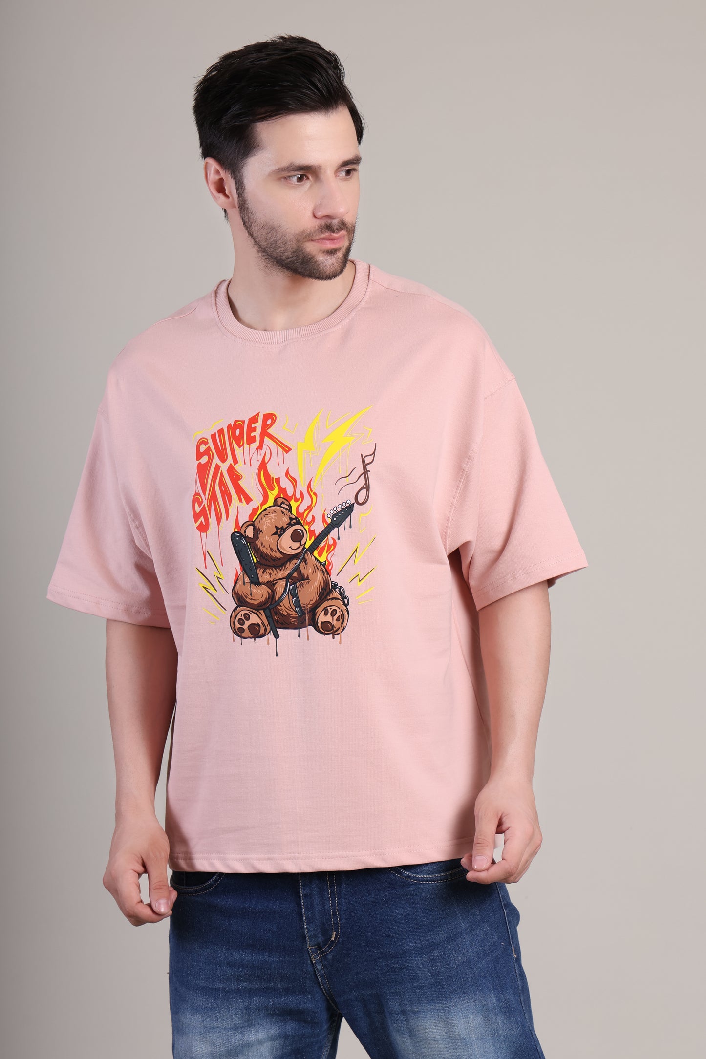 Premium High Quality Graphic Tee -- Pink Bear
