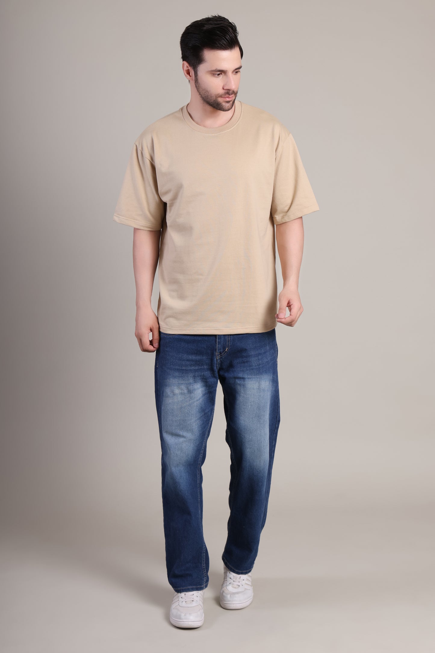 Premium High Quality Plain Tee --Beige