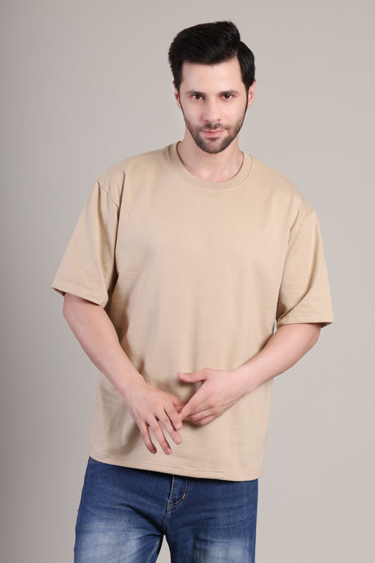Premium High Quality Plain Tee --Beige