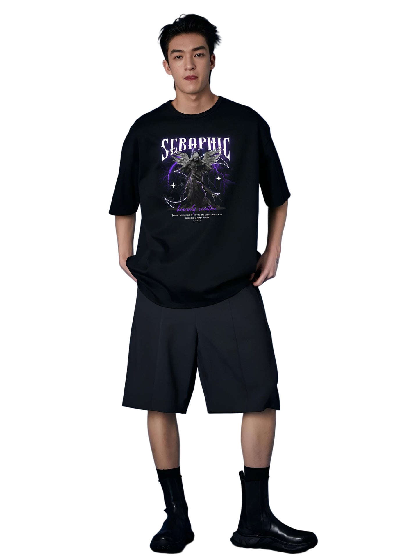 Premium High Quality Graphic Tee -- Seraphic Black