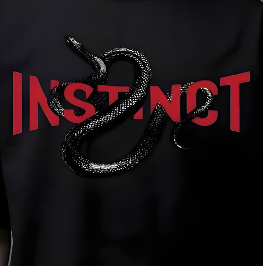 Premium High Quality Graphic Tee -- Instinct Black
