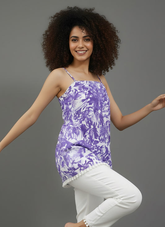 Short Kurti Purple