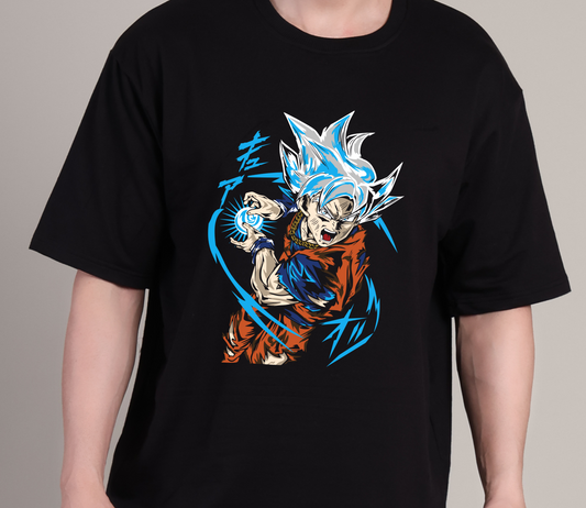 Premium High Quality Graphic Tee -- Black Goku