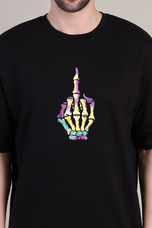 Premium High Quality Graphic Tee -- Black Finger