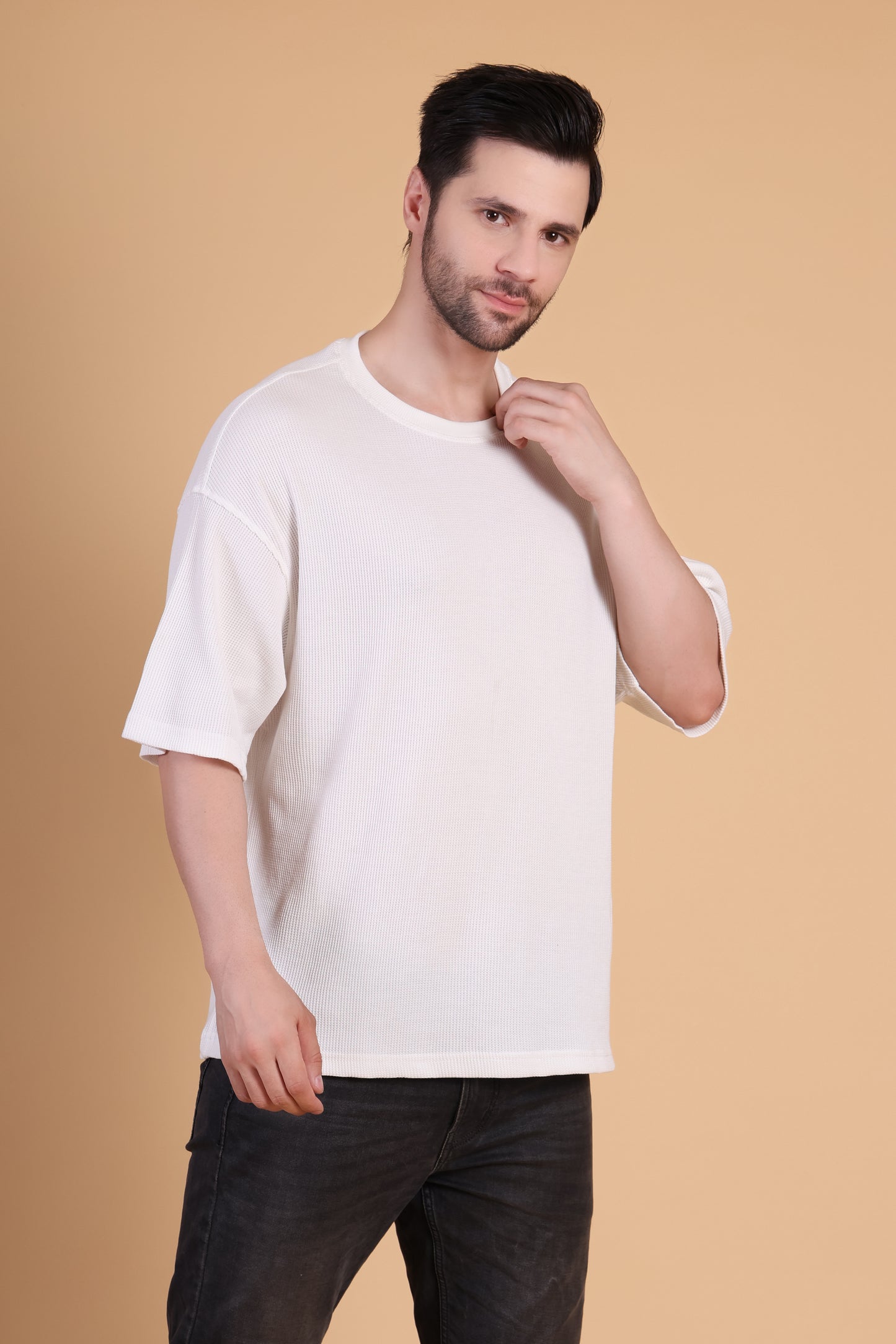 Premium Quality Textured Tee-White