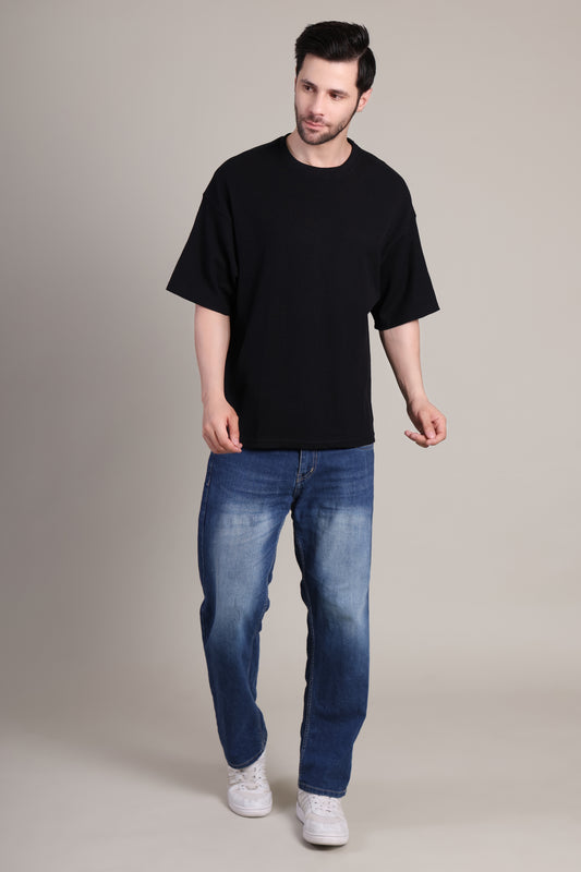 Premium Quality Textured Tee-Black