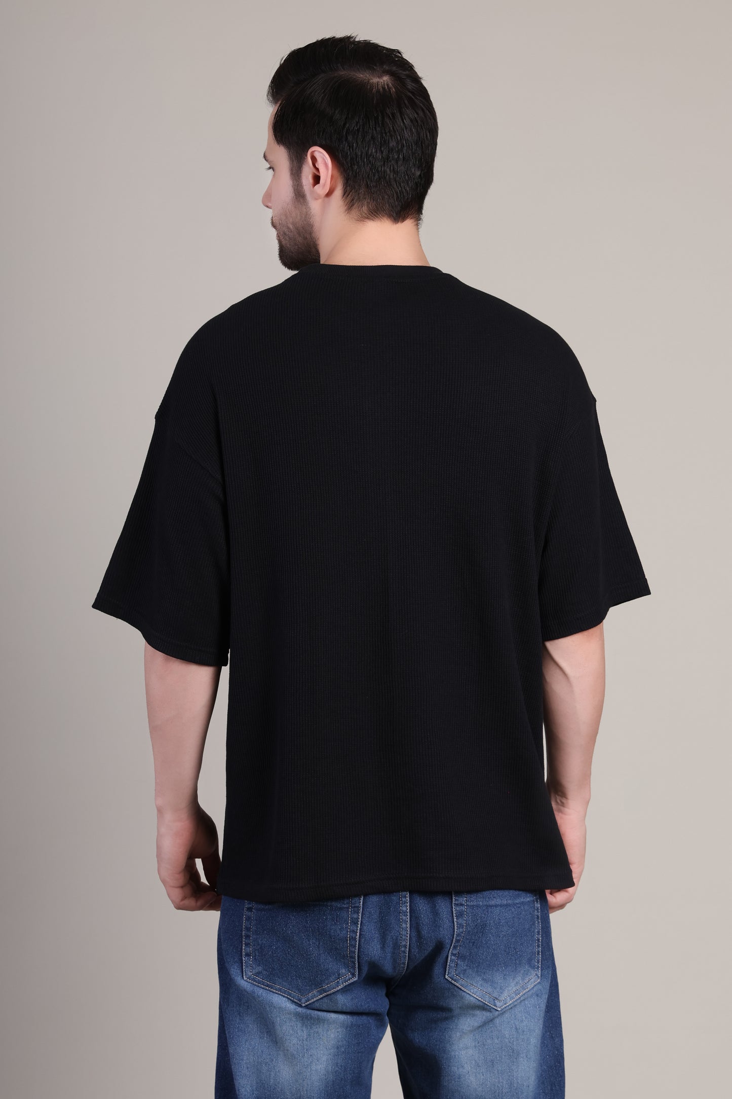 Premium Quality Textured Tee-Black