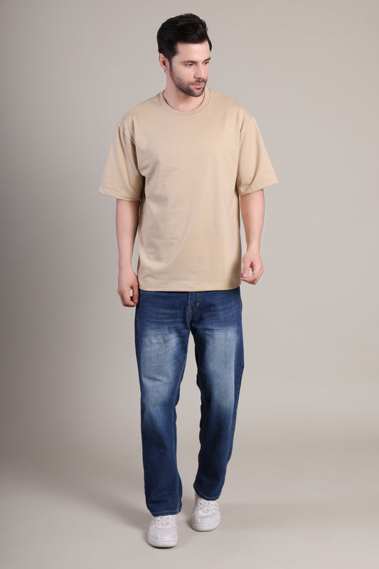 Premium High Quality Plain Tee --Beige